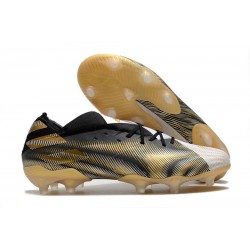 adidas Nemeziz 19.1 FG Soccer Boots - White Gold Metallic Core Black