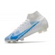 Nike Mercurial Superfly VIII Elite FG Cleat White Blue
