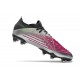 adidas Low Cut Predator Edge.1 FG Shoes Silver Black Solar Pink