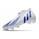 adidas Predator Edge + FG Firm Ground Soccer Cleat White Hi Res Blue