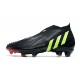 adidas Predator Edge + FG Firm Ground Soccer Cleat Black Green