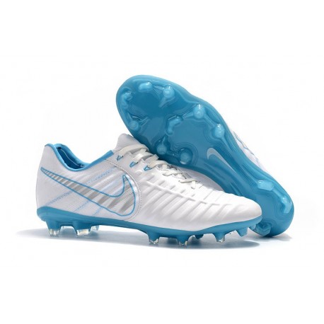 Mens Nike Tiempo Legend 7 Fg Football Boot White Blue