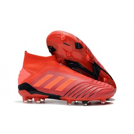New adidas Predator 19+ FG Soccer Cleats Crimson