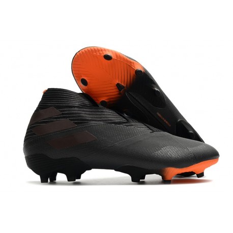 Adidas Nemeziz 19+ FG Soccer Cleat - Core Black Signal Orange